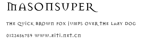 MasonSuper.ttf字體轉換器圖片