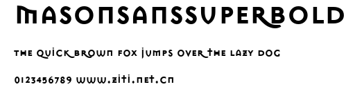 MasonSansSuperBold.ttf字體轉換器圖片
