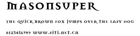 MasonSuper.ttf字體轉換器圖片