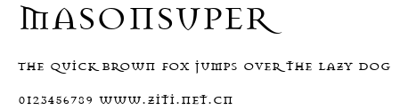 MasonSuper.ttf字體轉換器圖片