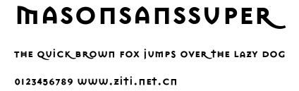 MasonSansSuper.ttf字體轉換器圖片