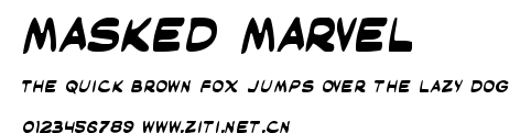 Masked Marvel.ttf字體轉換器圖片