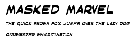 Masked Marvel.ttf字體轉換器圖片