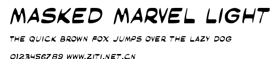 Masked Marvel Light.ttf字體轉換器圖片