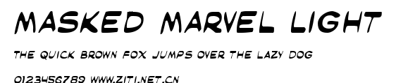 Masked Marvel Light.ttf字體轉換器圖片
