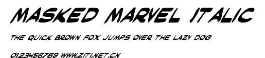 Masked Marvel Italic.ttf字體轉換器圖片