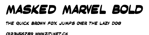 Masked Marvel Bold.ttf字體轉換器圖片