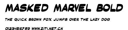 Masked Marvel Bold.ttf字體轉換器圖片