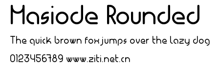 Masiode Rounded.otf字體轉換器圖片