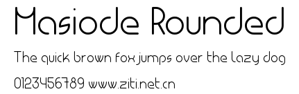 Masiode Rounded.otf字體轉換器圖片