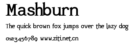 Mashburn.ttf字體轉換器圖片