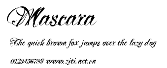 Mascara.ttf字體轉換器圖片