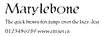 Marylebone.ttf字體轉換器圖片