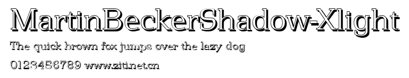 MartinBeckerShadow-Xlight.ttf字體轉換器圖片
