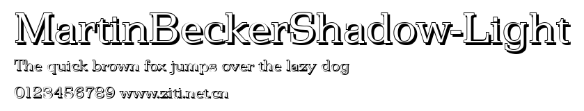 MartinBeckerShadow-Light.ttf字體轉換器圖片
