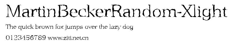 MartinBeckerRandom-Xlight.ttf字體轉換器圖片