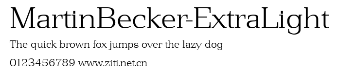MartinBecker-ExtraLight.ttf字體轉換器圖片