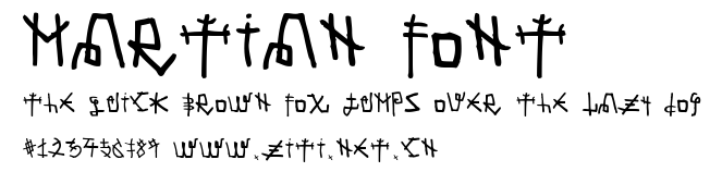 Martian Font.ttf字體轉換器圖片