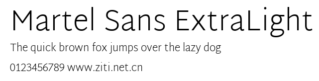 Martel Sans ExtraLight.ttf字體轉換器圖片