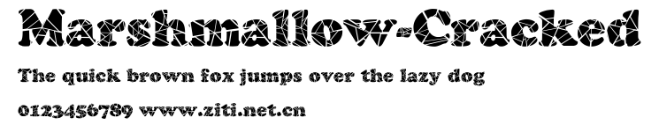 Marshmallow-Cracked.ttf字體轉換器圖片