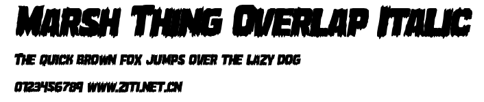 Marsh Thing Overlap Italic.ttf字體轉換器圖片