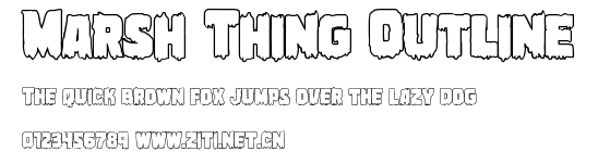 Marsh Thing Outline.ttf字體轉換器圖片