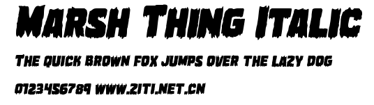 Marsh Thing Italic.ttf字體轉換器圖片
