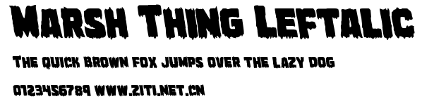 Marsh Thing Leftalic.ttf字體轉換器圖片