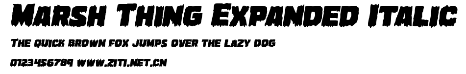 Marsh Thing Expanded Italic.ttf字體轉換器圖片
