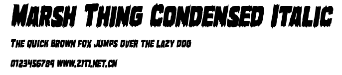 Marsh Thing Condensed Italic.ttf字體轉換器圖片