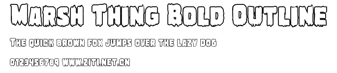 Marsh Thing Bold Outline.ttf字體轉換器圖片