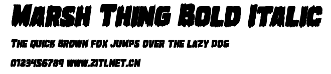 Marsh Thing Bold Italic.ttf字體轉換器圖片