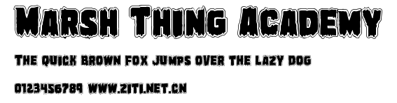 Marsh Thing Academy.ttf字體轉換器圖片