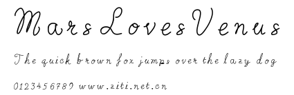 MarsLovesVenus.ttf字體轉換器圖片