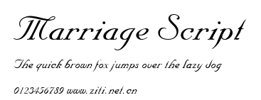 Marriage Script.ttf字體轉換器圖片