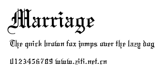 Marriage.ttf字體轉換器圖片