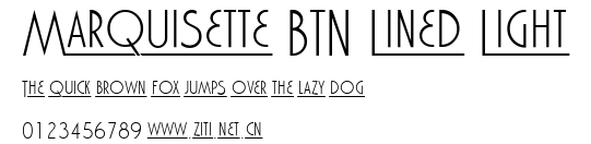 Marquisette BTN Lined Light.ttf字體轉換器圖片