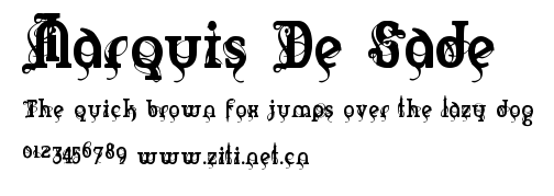 Marquis De Sade.ttf字體轉換器圖片