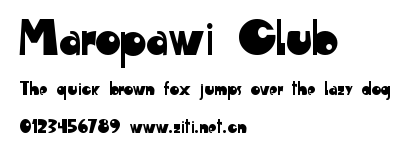 Maropawi Club.ttf字體轉換器圖片
