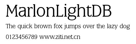 MarlonLightDB.ttf字體轉換器圖片
