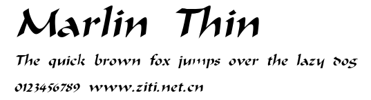 Marlin Thin.ttf字體轉換器圖片