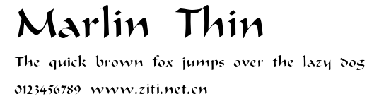 Marlin Thin.ttf字體轉換器圖片