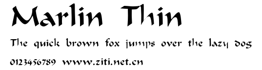 Marlin Thin.ttf字體轉換器圖片