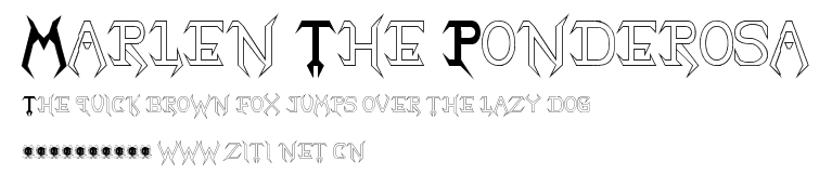 Marlen The Ponderosa.ttf字體轉換器圖片