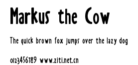 Markus the Cow.ttf字體轉換器圖片