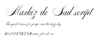 Markiz de Sad script.ttf字體轉換器圖片