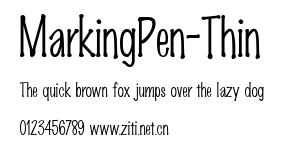 MarkingPen-Thin.ttf字體轉換器圖片