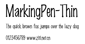 MarkingPen-Thin.ttf字體轉換器圖片