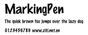MarkingPen.ttf字體轉換器圖片