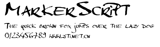 MarkerScript.ttf字體轉換器圖片